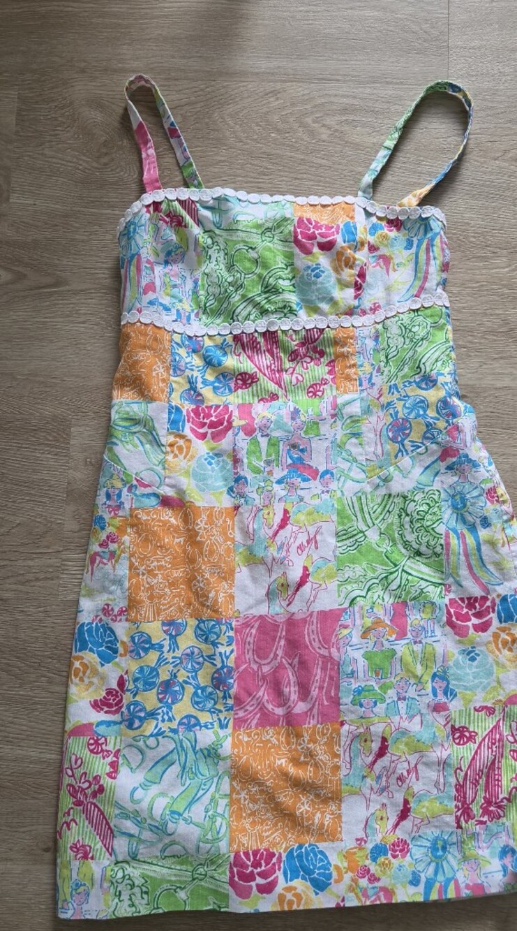 Vinatge Lilly Pulitzer Patchwork Sundress in Kentucky Derby Pattern